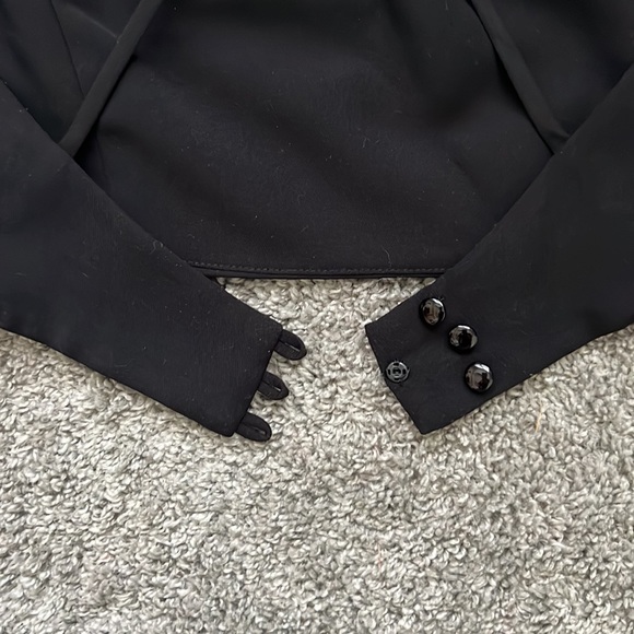 Free People, high waist, size 2, skirt with crop top, black and floral - Picture 6 of 8